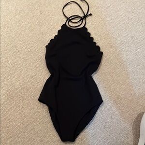 Marysia Swim Black One Piece Halter Swimsuit